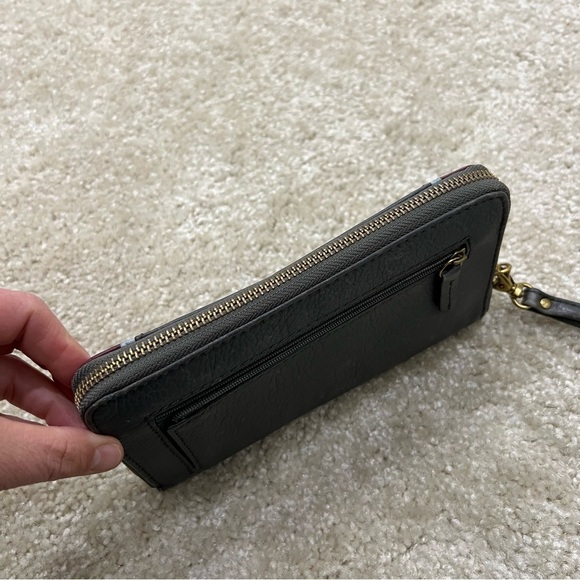 Fossil Leather Wallet Wristlet Geometric Multicolor Folding, Preowned condition - Picture 12 of 16